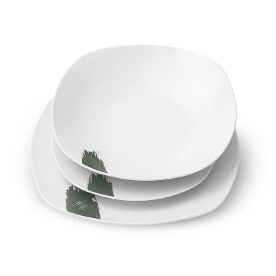 Berlingerhaus Jídelní sada talířů 18 ks Matte Green Collection bílá-zelená