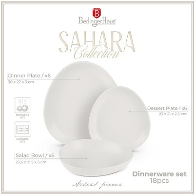 Berlingerhaus Jídelní sada talířů 18 ks Sahara Collection