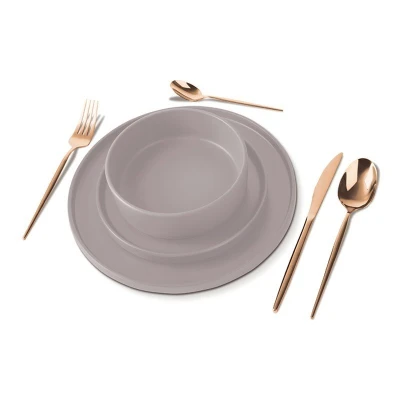 Berlingerhaus Jídelní sada talířů 18 ks Taupe Collection