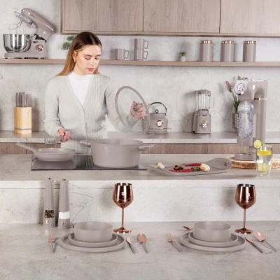 Berlingerhaus Jídelní sada talířů 18 ks Taupe Collection