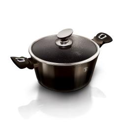Berlingerhaus Kastrol s mramorovým povrchem 20 cm Shiny Black Collection 2 poklice