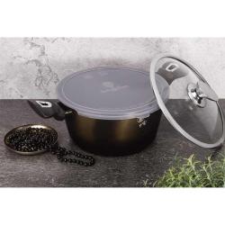 Berlingerhaus Kastrol s mramorovým povrchem 20 cm Shiny Black Collection 2 poklice
