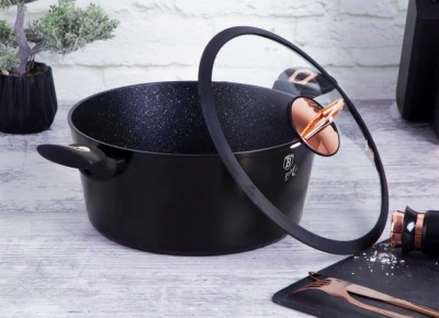Berlingerhaus Kastrol s mramorovým povrchem 28 cm Black Rose Collection