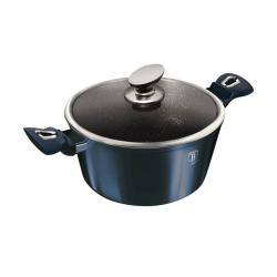 Berlingerhaus Kastrol s mramorovým povrchem a poklic 30 cm Metallic Line Aquamarine Edition