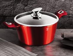 Berlingerhaus Kastrol s mramorovým povrchem a poklicí 20 cm Burgundy Metallic Line