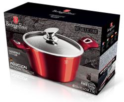 Berlingerhaus Kastrol s mramorovým povrchem a poklicí 20 cm Burgundy Metallic Line