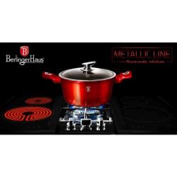 Berlingerhaus Kastrol s mramorovým povrchem a poklicí 20 cm Burgundy Metallic Line