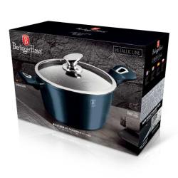 Berlingerhaus Kastrol s mramorovým povrchem a poklicí 24 cm Metallic Line Aquamarine Edition