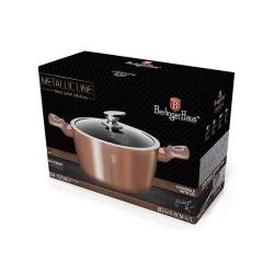 Berlingerhaus Kastrol s mramorovým povrchem a poklicí 24 cm Rosegold Metallic Line
