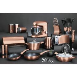 Berlingerhaus Kastrol s mramorovým povrchem a poklicí 24 cm Rosegold Metallic Line