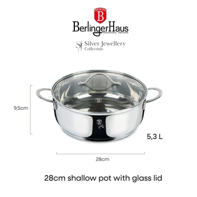 Berlingerhaus Kastrol s poklicí 28 cm nerez Silver Jewellery