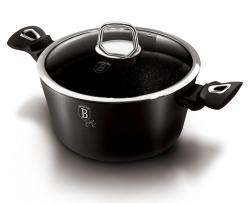 Berlingerhaus Kastrol s poklicí s mramorovým povrchem 20 cm Black Silver Collection
