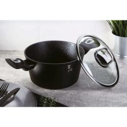 Berlingerhaus Kastrol s poklicí s mramorovým povrchem 20 cm Black Silver Collection
