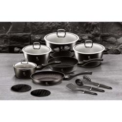 Berlingerhaus Kastrol s poklicí s mramorovým povrchem 20 cm Black Silver Collection