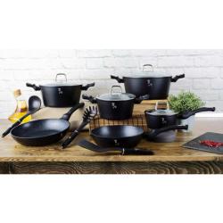 Berlingerhaus Kastrol s poklicí s mramorovým povrchem 20 cm Black Silver Collection