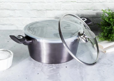 Berlingerhaus Kastrol s poklicí s mramorovým povrchem 20 cm Carbon PRO Line