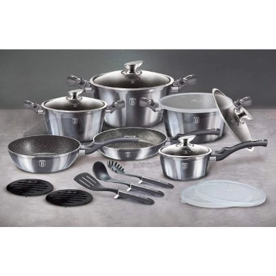 Berlingerhaus Kastrol s poklicí s mramorovým povrchem 20 cm Carbon PRO Line