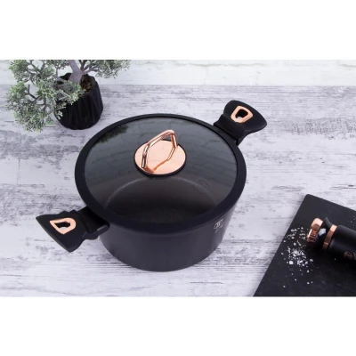 Berlingerhaus Kastrol s poklicí s mramorovým povrchem 24 cm Black Rose Collection