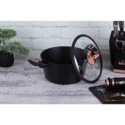 Berlingerhaus Kastrol s poklicí s mramorovým povrchem 24 cm Black Rose Collection