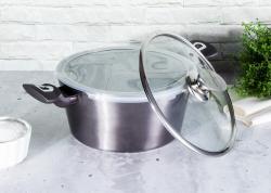Berlingerhaus Kastrol s poklicí s mramorovým povrchem 24 cm Carbon PRO Line