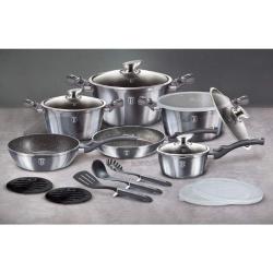 Berlingerhaus Kastrol s poklicí s mramorovým povrchem 24 cm Carbon PRO Line