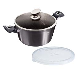 Berlingerhaus Kastrol s poklicí s mramorovým povrchem 28 cm Carbon PRO Line