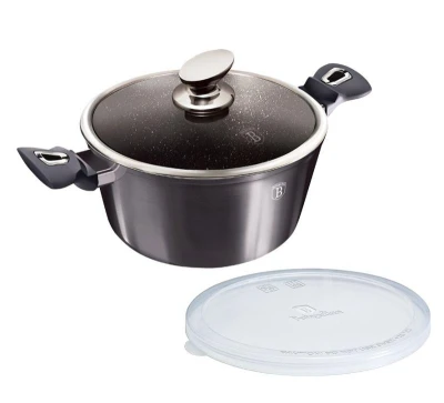 Berlingerhaus Kastrol s poklicí s mramorovým povrchem 28 cm Carbon PRO Line