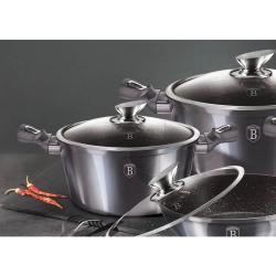Berlingerhaus Kastrol s poklicí s mramorovým povrchem 28 cm Carbon PRO Line
