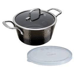 Berlingerhaus Kastrol s poklicí s titanovým povrchem 20 cm Shine Basalt Collection