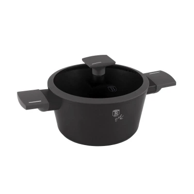 Berlingerhaus Kastrol s titanovým povrchem a poklicí 20 cm Antracit Collection
