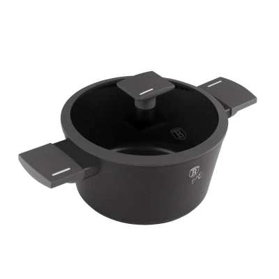 Berlingerhaus Kastrol s titanovým povrchem a poklicí 20 cm Antracit Collection