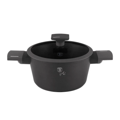 Berlingerhaus Kastrol s titanovým povrchem a poklicí 20 cm Antracit Collection