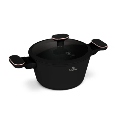 Berlingerhaus Kastrol s titanovým povrchem a poklicí 20 cm Black Rose Collection