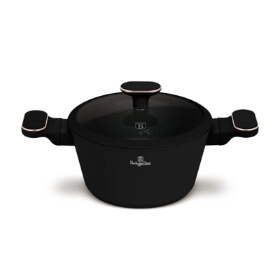 Berlingerhaus Kastrol s titanovým povrchem a poklicí 20 cm Black Rose Collection