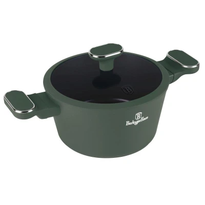 Berlingerhaus Kastrol s titanovým povrchem a poklicí 20 cm Matte Green Collection