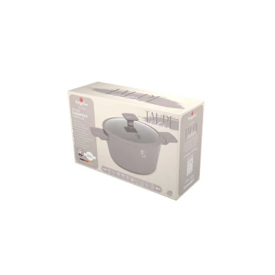 Berlingerhaus Kastrol s titanovým povrchem a poklicí 20 cm Taupe Collection