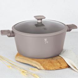 Berlingerhaus Kastrol s titanovým povrchem a poklicí 20 cm Taupe Collection