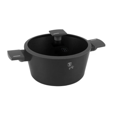 Berlingerhaus Kastrol s titanovým povrchem a poklicí 24 cm Antracit Collection