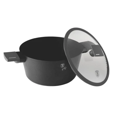 Berlingerhaus Kastrol s titanovým povrchem a poklicí 24 cm Antracit Collection