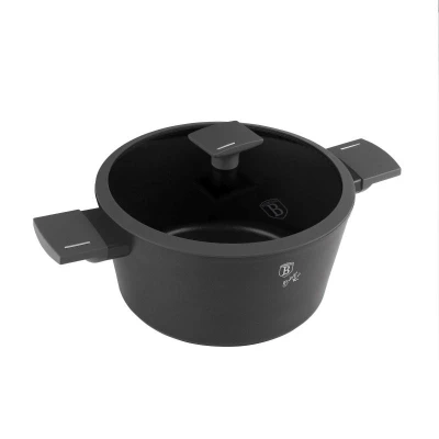 Berlingerhaus Kastrol s titanovým povrchem a poklicí 24 cm Antracit Collection