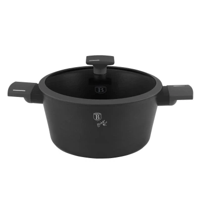 Berlingerhaus Kastrol s titanovým povrchem a poklicí 24 cm Antracit Collection