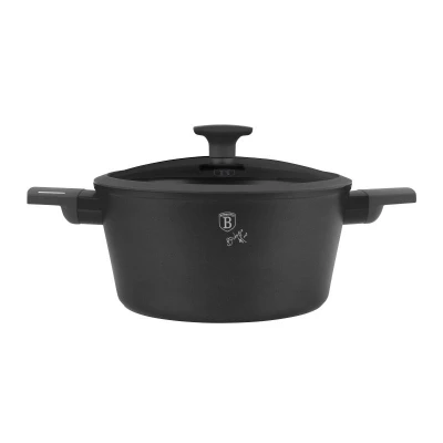 Berlingerhaus Kastrol s titanovým povrchem a poklicí 24 cm Antracit Collection