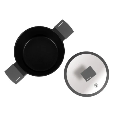 Berlingerhaus Kastrol s titanovým povrchem a poklicí 24 cm Antracit Collection