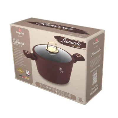 Berlingerhaus Kastrol s titanovým povrchem a poklicí 24 cm Leonardo Collection