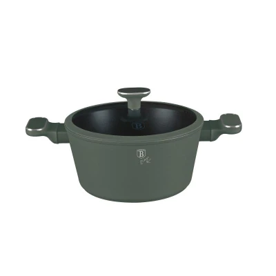 Berlingerhaus Kastrol s titanovým povrchem a poklicí 24 cm Matte Green Collection