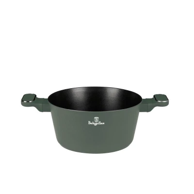 Berlingerhaus Kastrol s titanovým povrchem a poklicí 24 cm Matte Green Collection