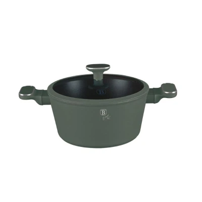 Berlingerhaus Kastrol s titanovým povrchem a poklicí 24 cm Matte Green Collection