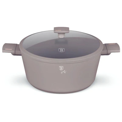 Berlingerhaus Kastrol s titanovým povrchem a poklicí 24 cm Taupe Collection