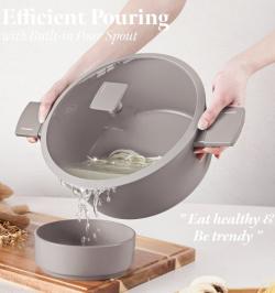 Berlingerhaus Kastrol s titanovým povrchem a poklicí 24 cm Taupe Collection