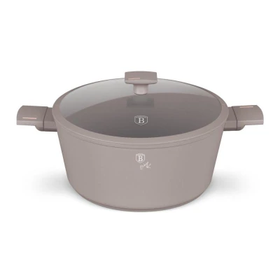 Berlingerhaus Kastrol s titanovým povrchem a poklicí 24 cm Taupe Collection